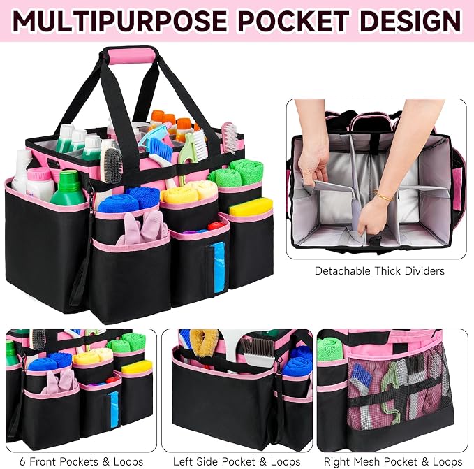 Large Rolling Cleaning Caddy Bag - Image 3
