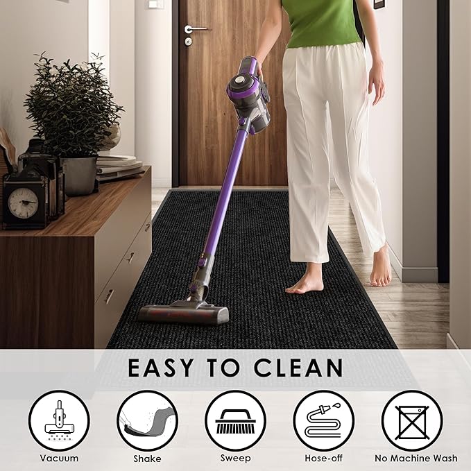 2′ x 12′ Front Door Mat Indoor Outdoor Entrance, Commercial Floor Mat Heavy - Image 6