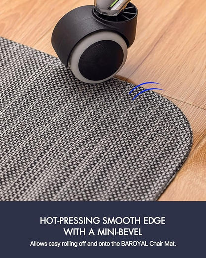 Office Chair Mat for Hardwood Floor Under Desk Computer Rolling Chair Mat for Wood/Tile Floor Non-Slip Heavy Duty Desk Rug PVC Plastic Hard Floor Protector 45"x 53" (Gray)