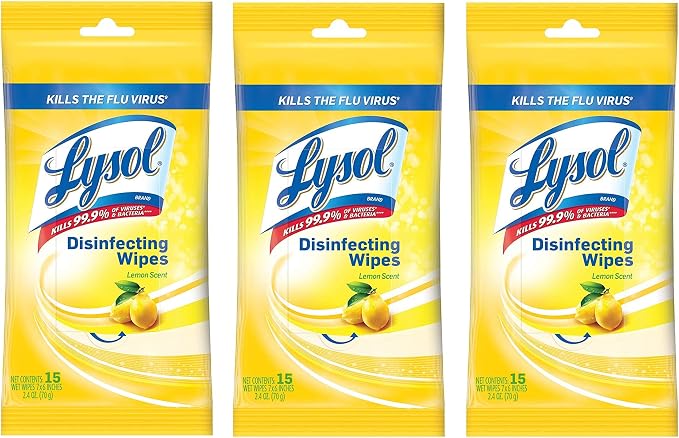 Lysol Disinfecting Wipes To-Go Pack, Lemon Scent by Lysol