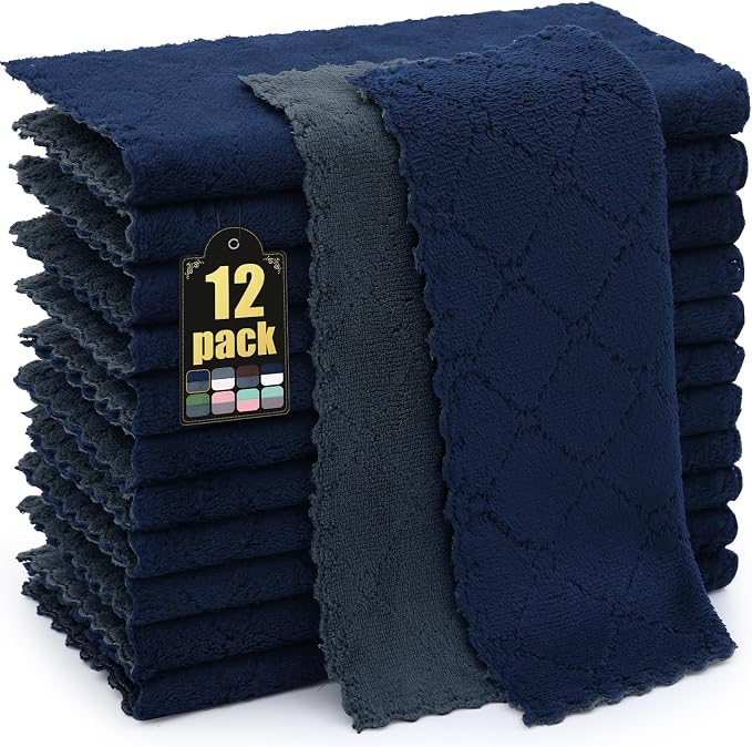 Mordimy 12 Pack Kitchen Cloths Dish Towels, Super Soft and Absorbent Dish Cloths by Mordimy