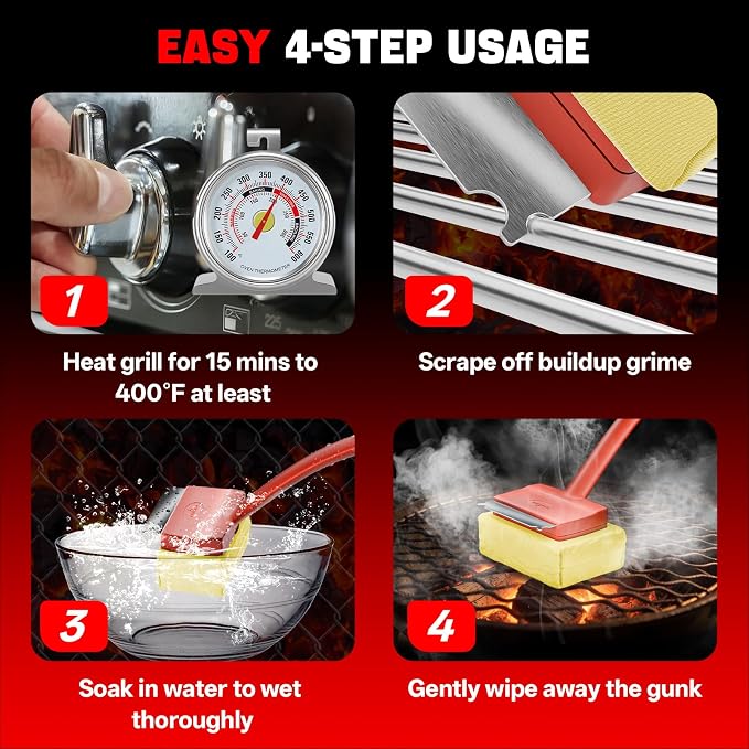 Grill Brush Bristle Free, Steam Grill Cleaning Brush - Image 6