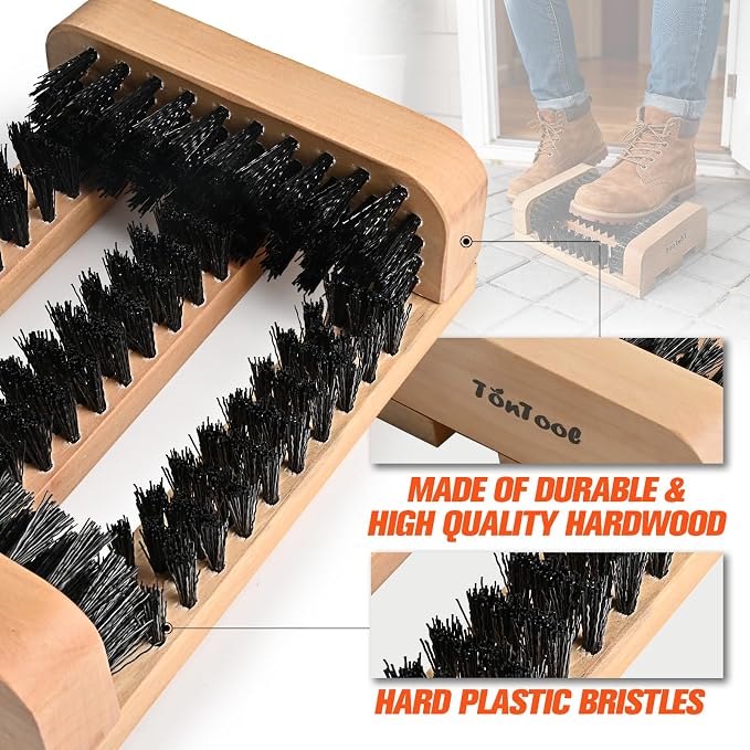 Wooden Boot Brush Scraper Outdoor - Image 3