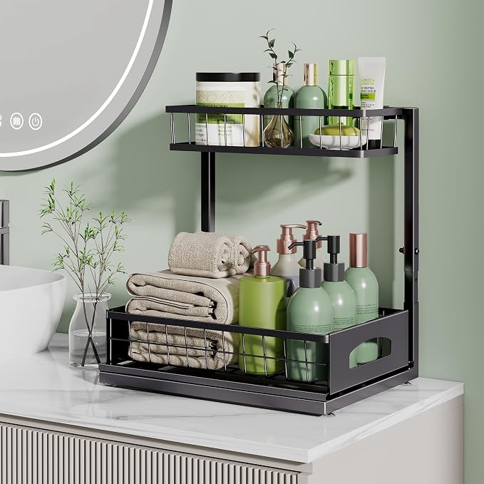 Under Sink Organizer and Storage, Height Adjustable Cabinet Organizer - Image 6