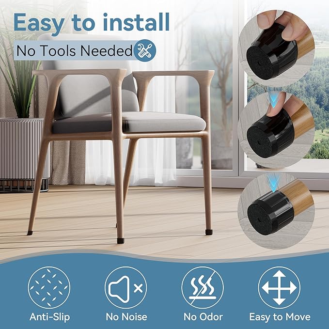 24PCS Extra Small Silicone Chair Leg Floor Protectors - Image 4