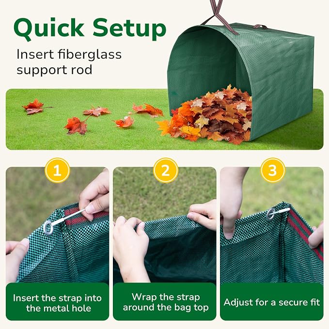 GreatBuddy Lawn Bag, 40 Gallon Yard Waste Bags, Heavy Duty PP Garden Leaf Bags - Image 9