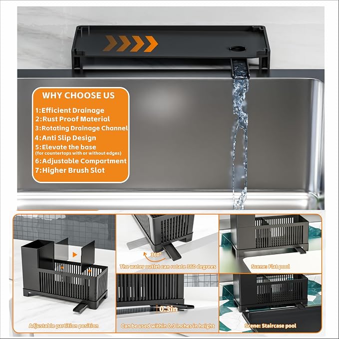 Rustproof Kitchen Sink Organizer - Image 4