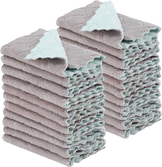 Rachan 22Pack Kitchen Dish Cloths, Reusable Dish Towels, Nonstick Oil Washable by Rachan
