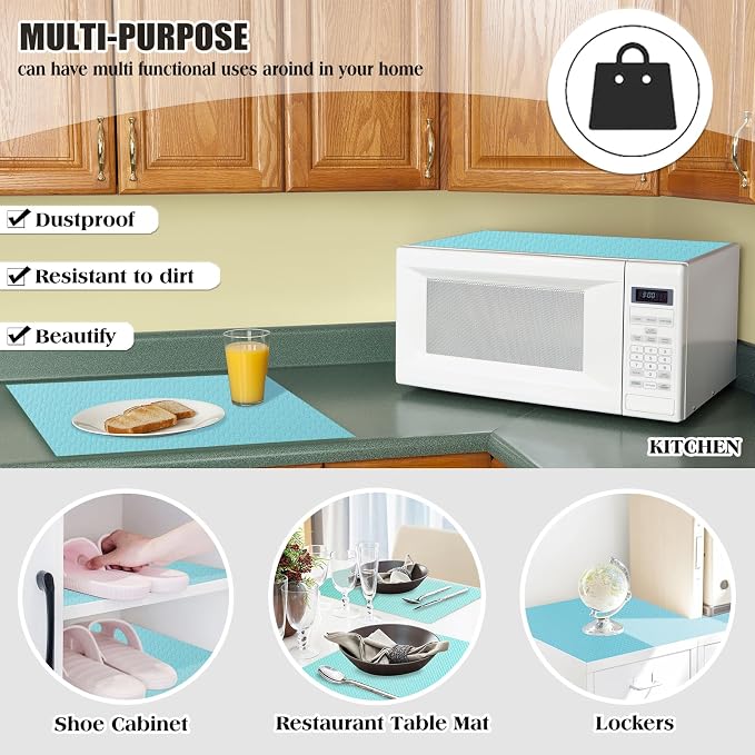 10Pcs Refrigerator Liners, Washable Fridge Liner Shelf Mats Refrigerator Pads - Image 6
