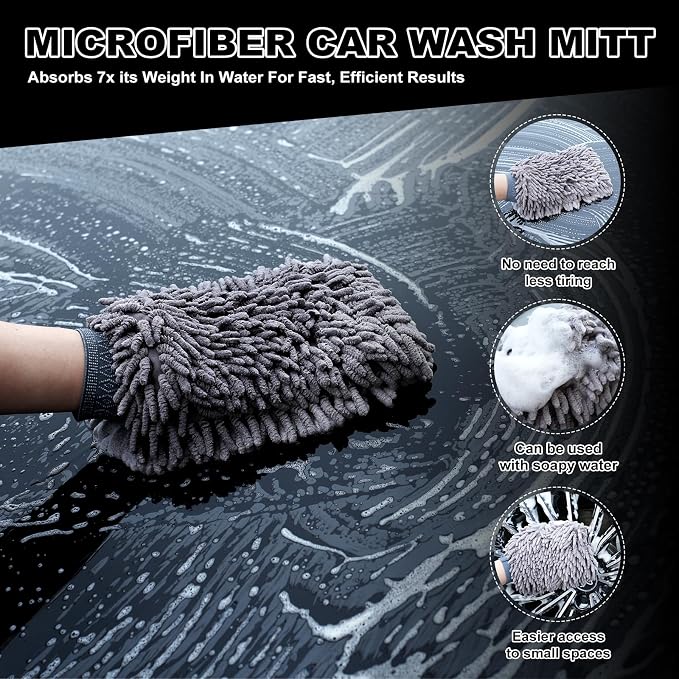 9Pcs Car Wheel & Tire Brush Kit, Wheel Cleaner Brush, Soft-bristled Rim Brush - Image 6