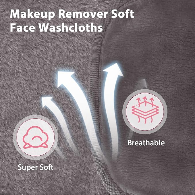 Makeup Remover Cloth, Makeup Remover Pads Microfiber Face Washcloth - Image 3