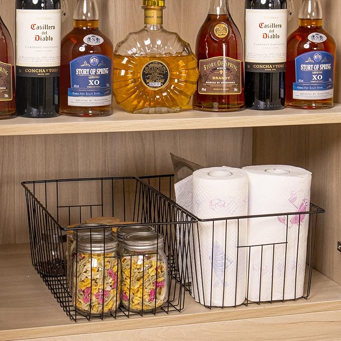 16inch Freezer Wire Storage Organizer Baskets, Household Refrigerator Bins - Image 8
