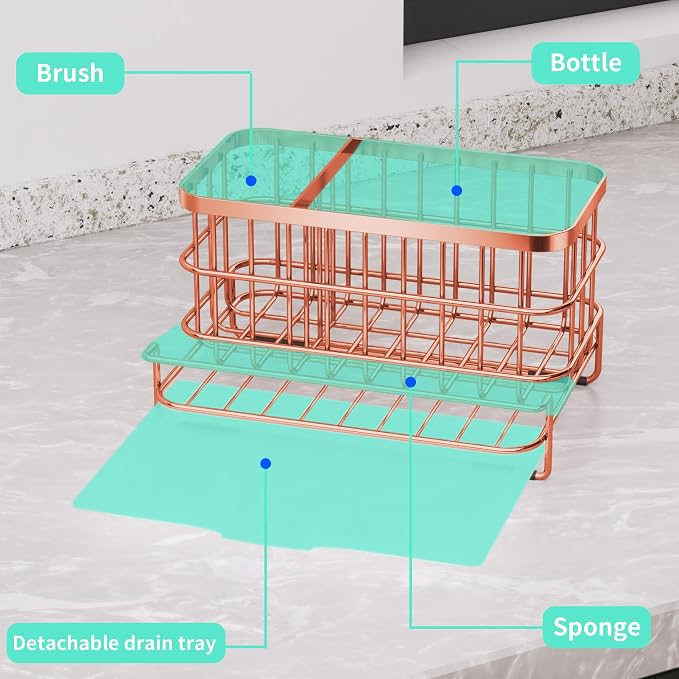 HapiRm Multifunctional Kitchen Sink Organizer, Large Sink Caddy - Image 5
