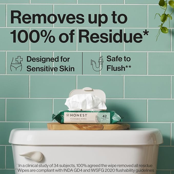 The Honest Company Hypoallergenic Flushable Wipes - Image 2