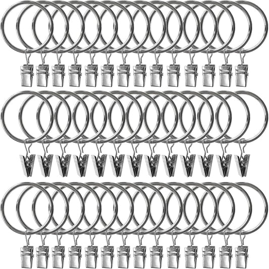 40 Pack Metal Curtain Rings by AMZSEVEN