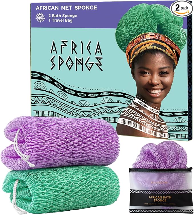 Authentic African Net Sponge 2 Pieces by RelaxScene