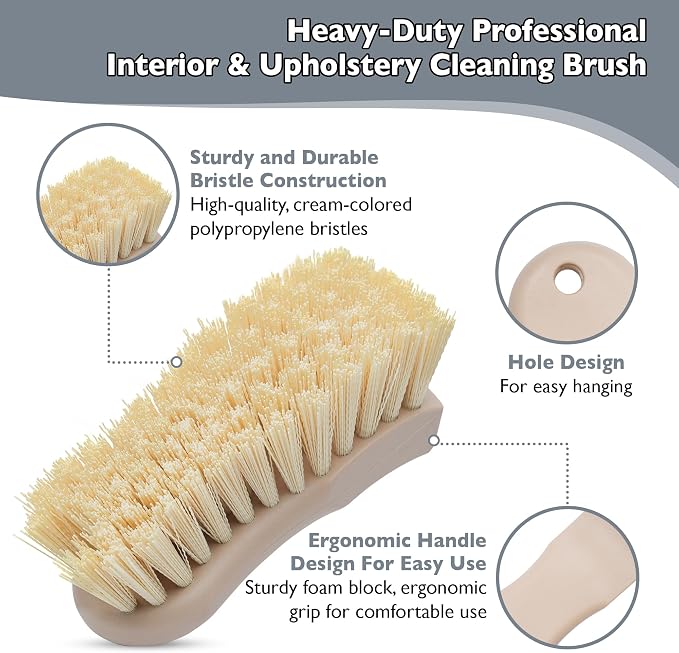 Nanoskin 6-Inch Heavy-Duty Professional Interior & Upholstery Cleaning Brush - Image 2