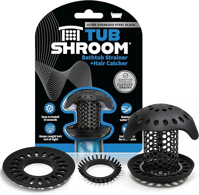 TubShroom Ultra Stainless Steel Drain Protector, Hair Catcher Strainer by TubShroom