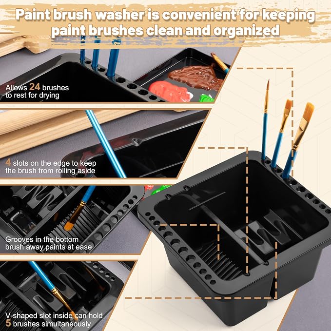 MyLifeUNIT Paint Brush Cleaner, Paint Brush Holder and Organizers - Image 2