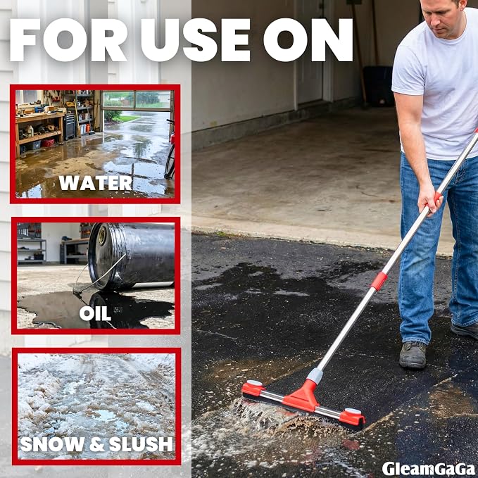 Heavy Duty Floor Squeegee for Concrete Floor – 17.3” EVA Foam Blade - Image 3