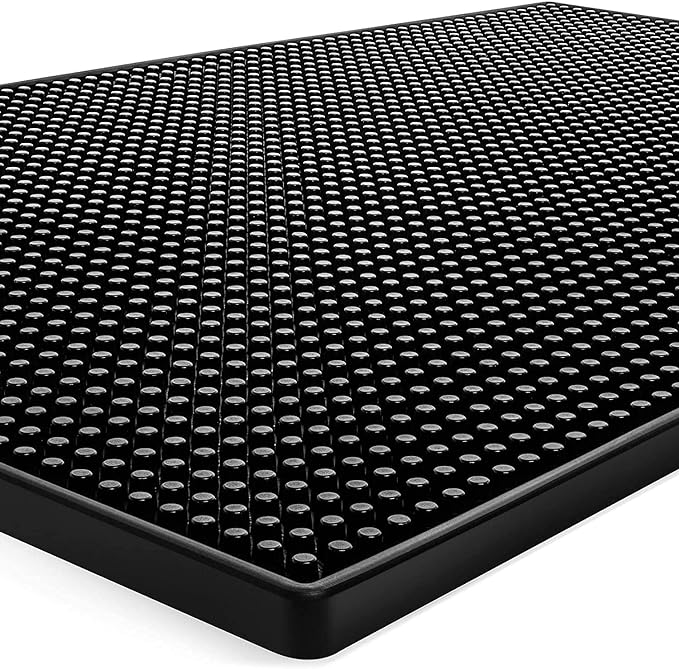 Tebery 2 Pack Black Bar Mat, Non Slip Cocktail Service Spill Mats - Image 3