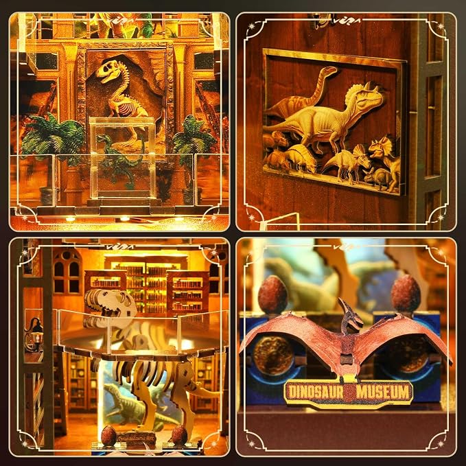 Book Nook Kit - DIY Miniature Museum Dollhouse & Tiny House 3D Wooden Puzzle - Image 2