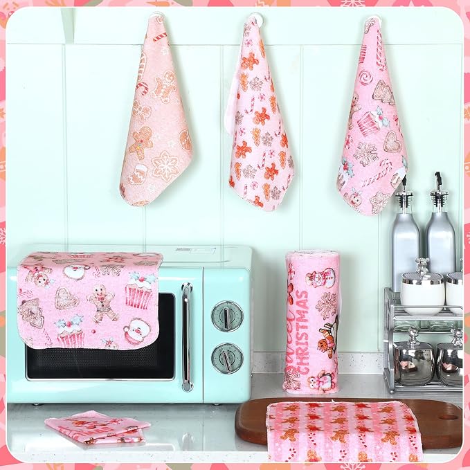 36 Pack Reusable Cleaning Cloths Washable Cotton Kitchen Dish Towels - Image 3