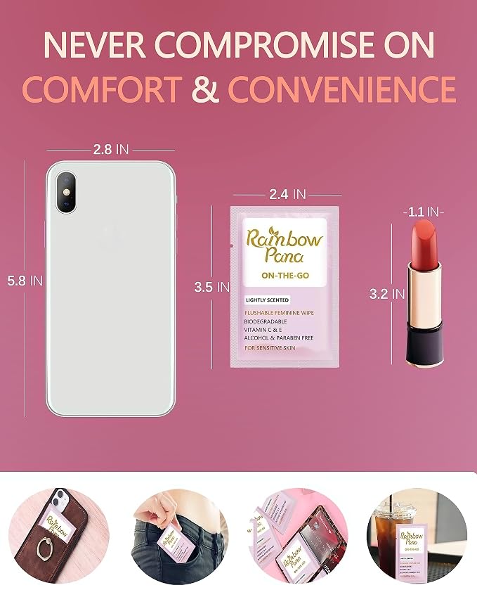 RainbowPana Feminine Wipes, Travel Wipes - Image 6