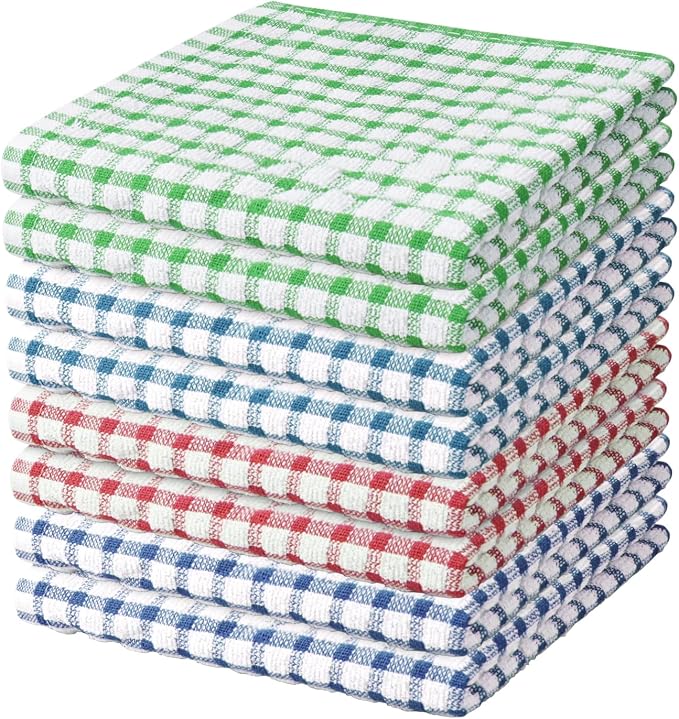 Nialnant 8 Pack Dish Cloths for Washing Dishes, 100% Cotton Reusable Cleaning by Nialnant