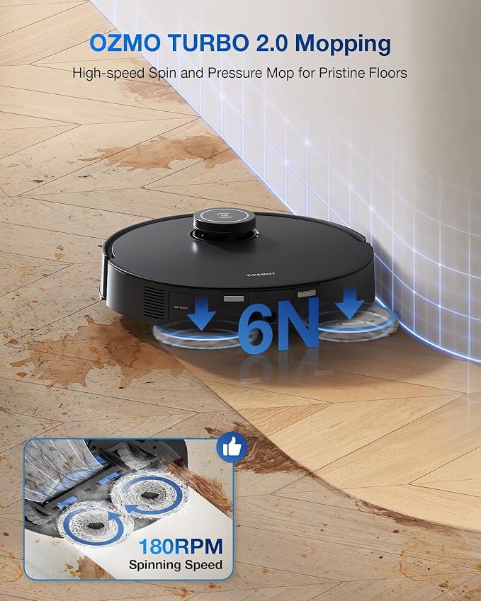ECOVACS DEEBOT T30S PRO Robot Vacuum and Mop, TruEdge Adaptive Edge Mopping - Image 5