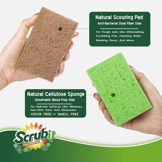 SCRUBIT 24 Pack Natural Sponges - Image 6