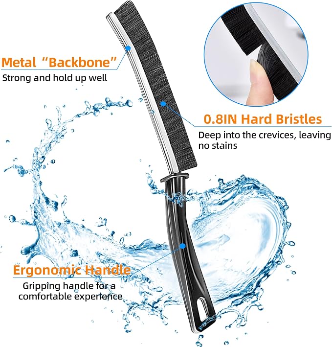6Pcs Hard-bristled Crevice Cleaning Brush, Bathroom Cleaner Tools - Image 3
