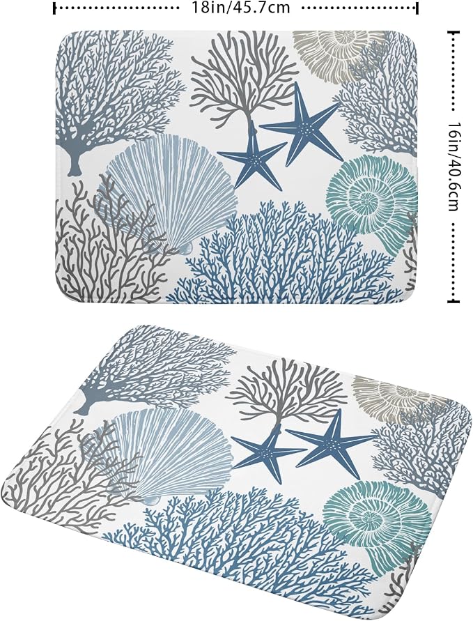 Summer Coastal Dish Drying Mats - Image 2