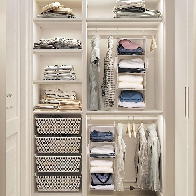 MAX Houser 4 Tier Shelf Hanging Closet Organizer, Closet Hanging Shelf - Image 5