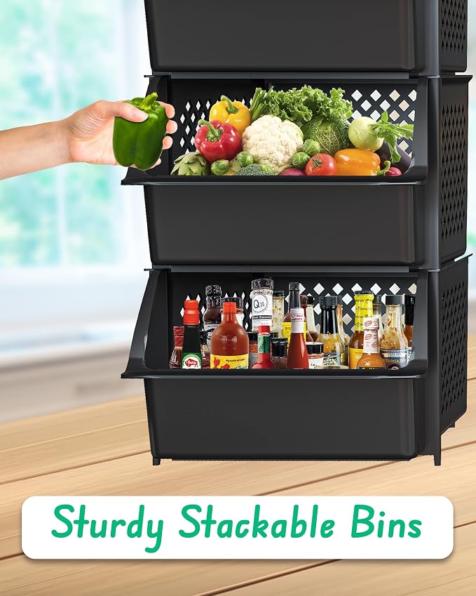 Skywin Plastic Stackable Storage Bins - Image 5
