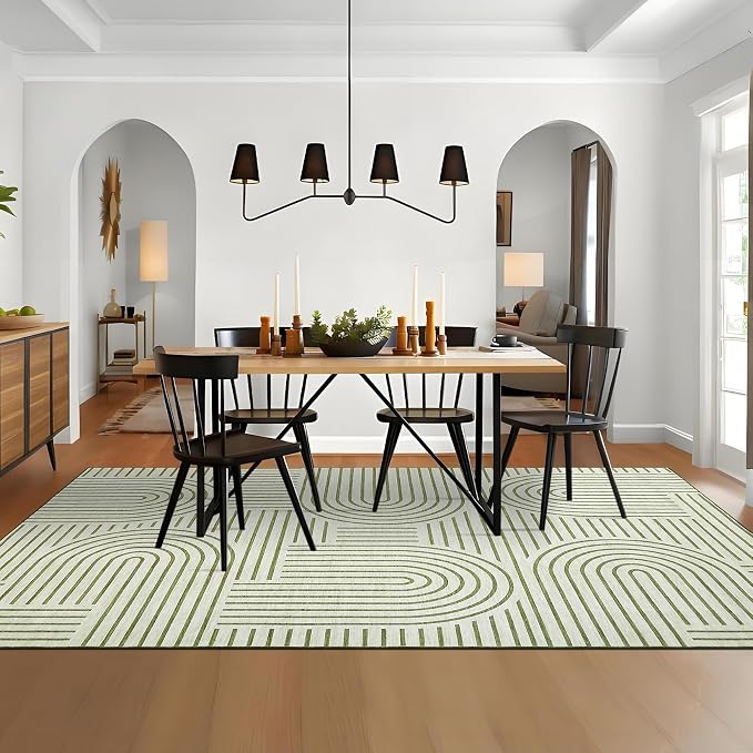 Washable Rug 6x9 Area Rugs for Living Room, Abstract Rug for Bedroom, Soft - Image 3