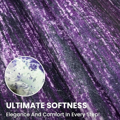 2x8 Modern Abstract Runner Rug for Hallways, Purple White Super Soft Hallway Decor Kitchen Rugs with Non-Slip, Non-Shedding Washable Rug for Entryway Bedroom Indoor
