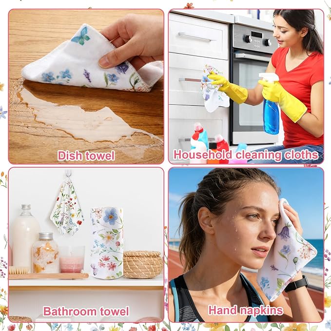 36 Pcs Reusable Paper Towels Roll Paperless Cotton Cloth 9.8" X 11" Washable - Image 6