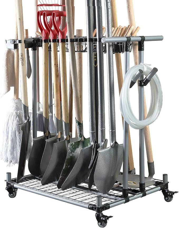 Heavy duty garden tool organizer garage storage holder storage large long by QTJH