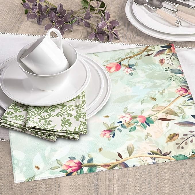 Hummingbird Flowers Dish Drying Mat 16x18 Inch, Microfiber Absorbent Fast Dry - Image 7