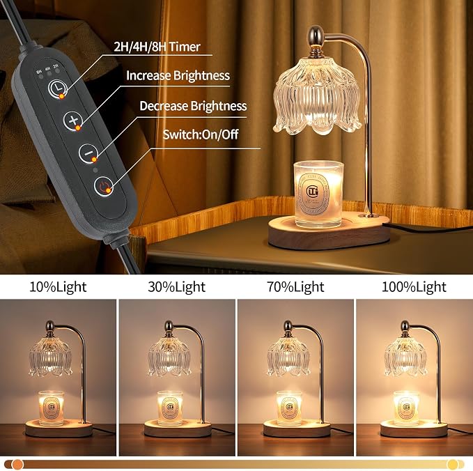 Candle Warmer Lamp with Timer and Dimmer, Electric Gold Light Gifts - Image 4
