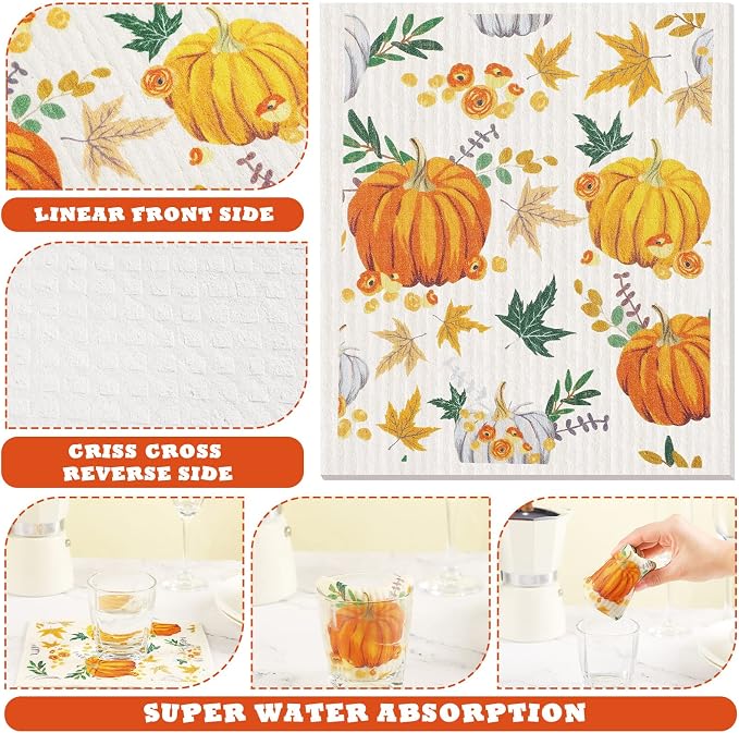 6 Pcs Swedish Kitchen Dish Towels Kitchen Cloths Reusable Sponge Cleaning - Image 7