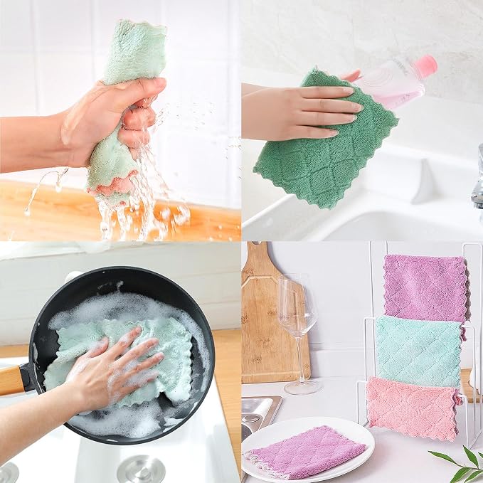 Reusable Microfiber Kitchen Cleaning Cloths – Super Absorbent, Quick-Drying - Image 4