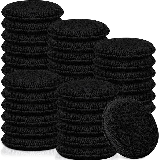 Tanlade 50 Pcs Car Detailing Microfiber Applicator Pad Wax Applicator Wash by Tanlade