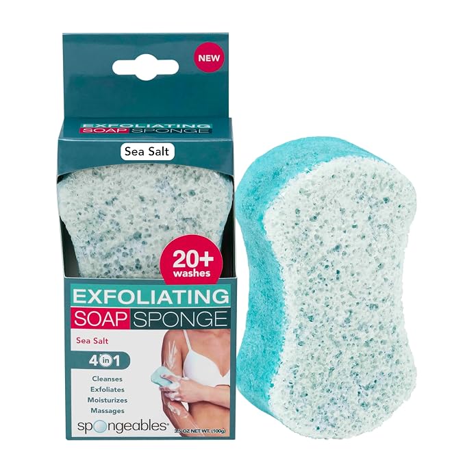 Spongeables Body Wash in a 20+ Wash Sponge, Sea Salt by Spongeables