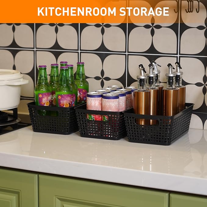 Plastic Storage Baskets With Lid, Storage Bins - Image 7