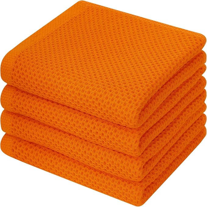 Kitinjoy 100% Cotton Waffle Weave Kitchen Hand Towels by Kitinjoy