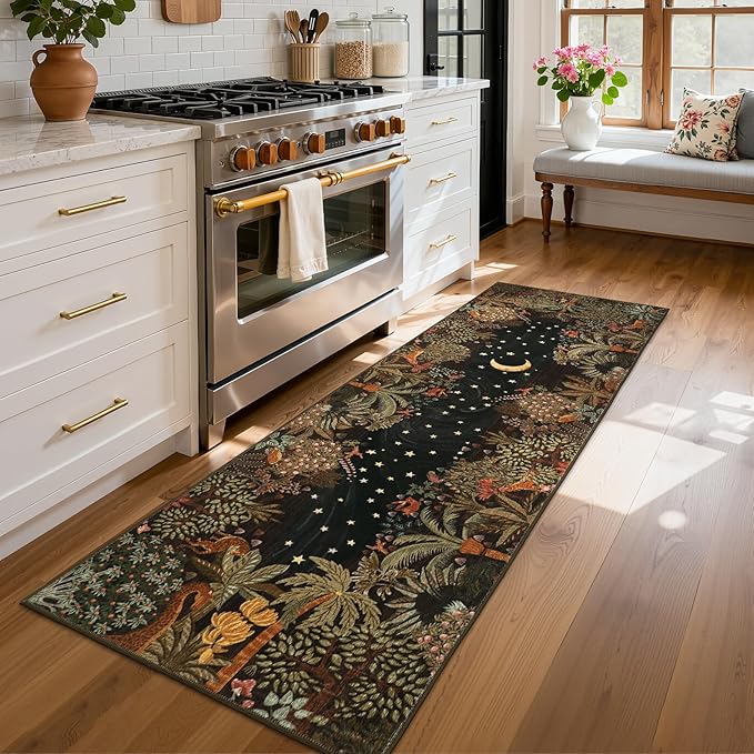 GarveeHome 2.5x8 Jungle Hallway Runner Rug, Soft Brown Animal Long Kitchen - Image 2