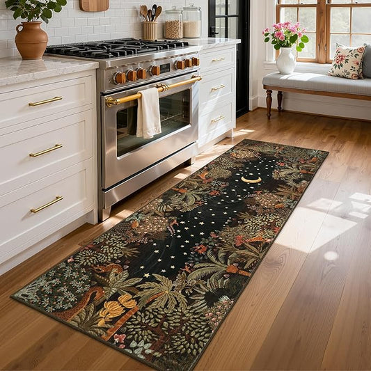 GarveeHome 2.5x8 Jungle Hallway Runner Rug, Soft Brown Animal Long Kitchen - Image 2