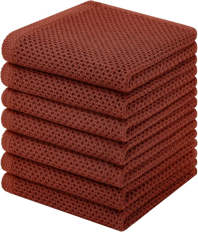Homaxy 100% Cotton Waffle Weave Kitchen Dish Cloths, Quick Drying Dish Rags by Homaxy